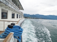 Schifffahrt über den Genfer See  Schweiz mit der Bahn im August 2021 : Bahn, Schweiz, 2021