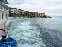 Schifffahrt über den Genfer See  Schweiz mit der Bahn im August 2021 : Bahn, Schweiz, 2021