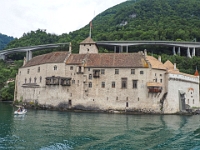 Schifffahrt über den Genfer See  Schweiz mit der Bahn im August 2021 : Bahn, Schweiz, 2021