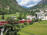 Mit der Berninabahn nach Tirano  Schweiz mit der Bahn im August 2021 : Bahn, Schweiz, 2021