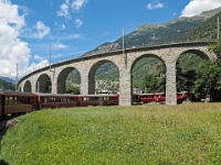 Mit der Berninabahn nach Tirano  Schweiz mit der Bahn im August 2021