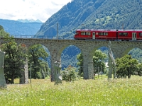 Mit der Berninabahn nach Tirano  Schweiz mit der Bahn im August 2021 : Bahn, Schweiz, 2021