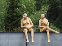 bei St. Moritz auf dem Weg zur Bergbahn  Schweiz mit der Bahn im August 2021 : Bahn, Schweiz, 2021