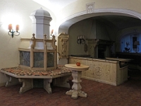 Hotel in St. Moritz  Schweiz mit der Bahn im August 2021