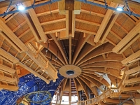 Jahrtausendturm im Elbauenpark  Magdeburg im September 2023 : Magdeburg, September 2023