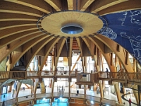 Jahrtausendturm im Elbauenpark  Magdeburg im September 2023 : Magdeburg, September 2023