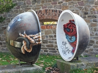 entlang der Elbe mit Festungsanlage  Magdeburg Oktober 2019 : Magdeburg