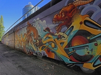 Graffiti unter der Donnersberger Brücke  Arnulfpark München